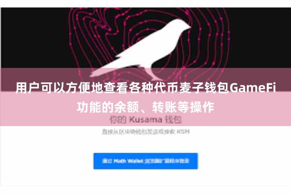 用户可以方便地查看各种代币麦子钱包GameFi功能的余额、转账等操作